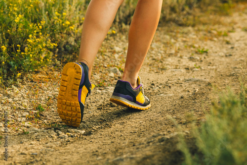 Photo: sports shoes female large legs running, exercising and walking,f sports shoes female large legs running, exercising and walking,f