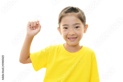Photo: ガッツポーズの女の子 ガッツポーズの女の子