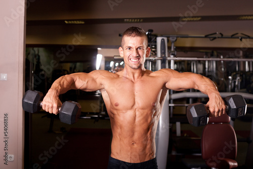 Photo: Bodybuilder training Bodybuilder training