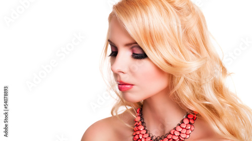 Photo: attraktive blonde Frau attraktive blonde Frau