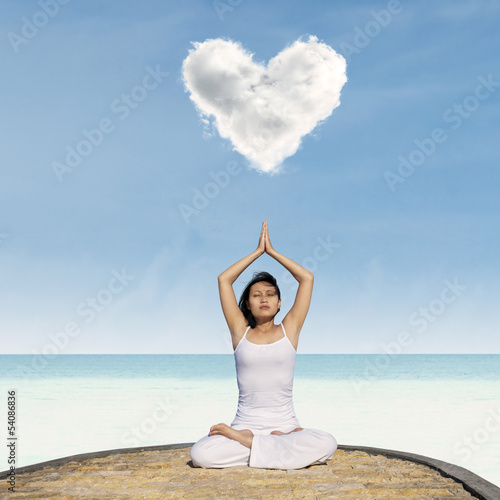 Photo: Yoga on the beach Yoga on the beach