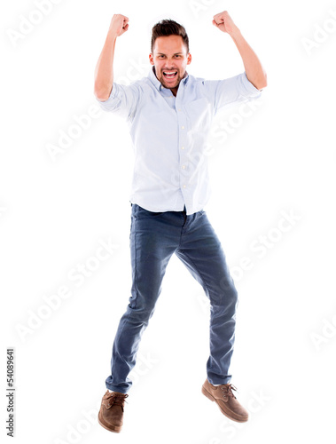 Photo: Happy man jumping Happy man jumping