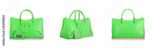 Photo: Elegant woman bag isolated on white Elegant woman bag isolated on white