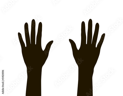 Vector: hands silhouette hands silhouette