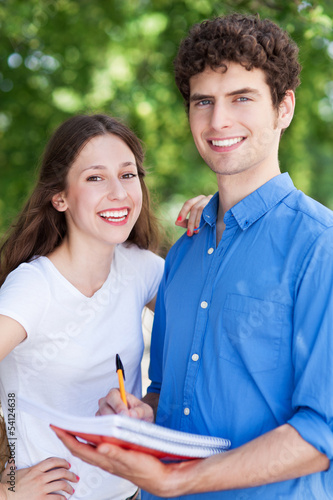Photo: Student couple smiling Student couple smiling