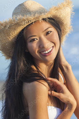 Photo: Chinese Asian Woman Girl Bikini Cowboy Hat Beach Chinese Asian Woman Girl Bikini Cowboy Hat Beach