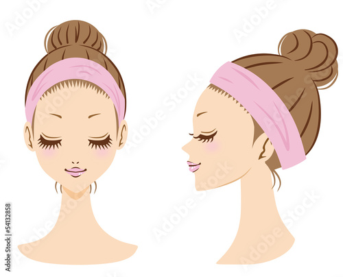 Vector: 美容 女性 顔 美容 女性 顔
