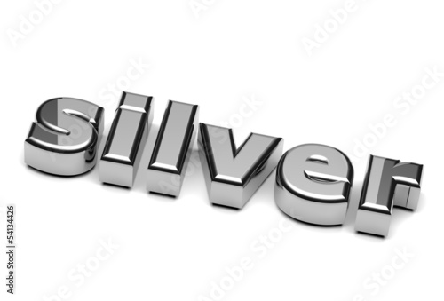 Illustration: Silver English Word Silver English Word