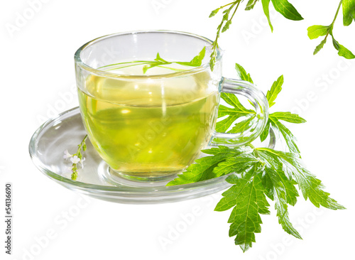 Photo: Cup of lemon verbena tea Cup of lemon verbena tea