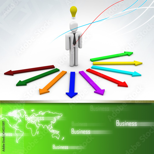 Illustration: Thinking choices in abstract background. Thinking choices in abstract background.
