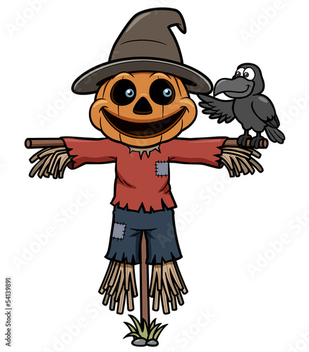 Vector: Vector illustration of Cartoon scarecrow Vector illustration of Cartoon scarecrow