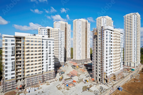 Photo: Buildings under construction of residential complex Buildings under construction of residential complex