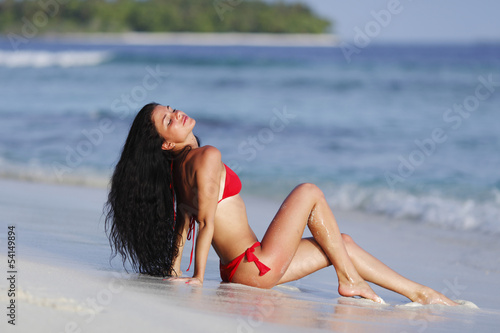 Photo: Beautiful woman on beach Beautiful woman on beach