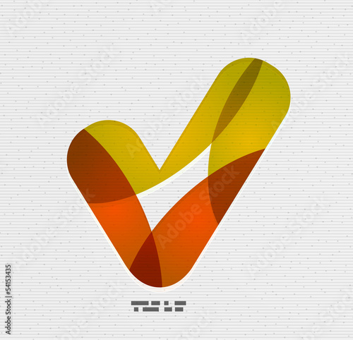 Vector: Positive checkmark / tick on paper design Positive checkmark / tick on paper design
