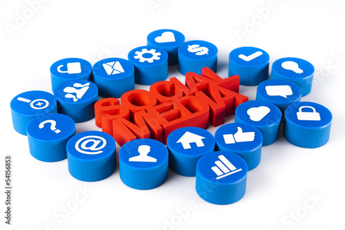 Photo: Social media icons set Social media icons set