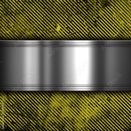 Illustration: metal on grunge striped background metal on grunge striped background