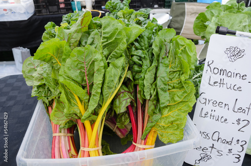Photo: Swiss Chard at Farmers Market Swiss Chard at Farmers Market