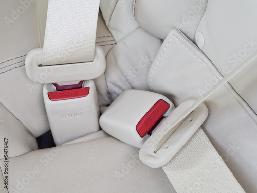 Photo: fasten seat belts in the car for safety fasten seat belts in the car for safety