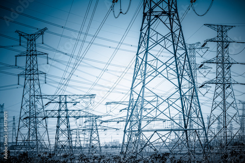 Photo: High voltage towers High voltage towers