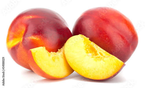 Photo: Nectarine fruit isolated on white background Nectarine fruit isolated on white background
