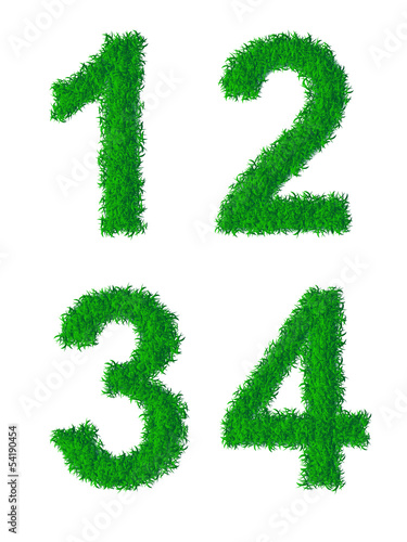 Vector: Green grass alphabet Green grass alphabet