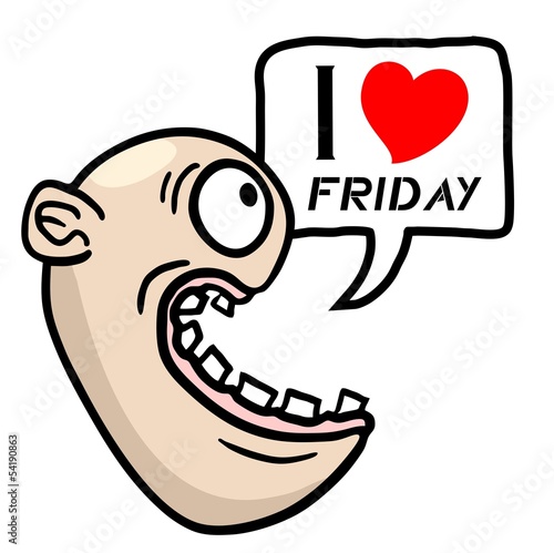 Vector: Friday party character Friday party character