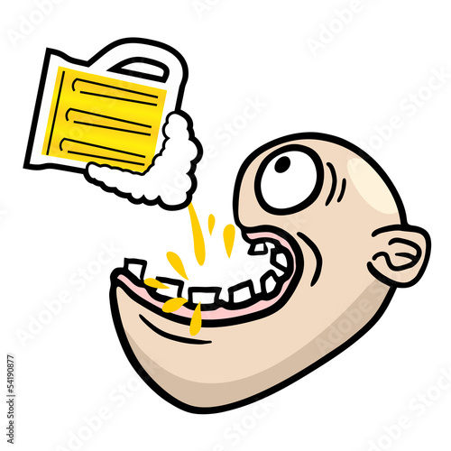Vector: Funny drink beer man Funny drink beer man