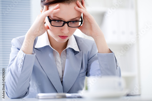 Photo: Tired businesswoman Tired businesswoman