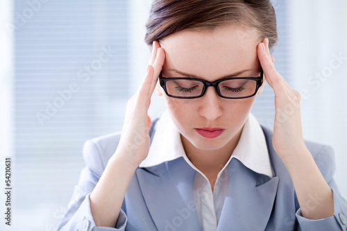 Photo: Tired businesswoman Tired businesswoman