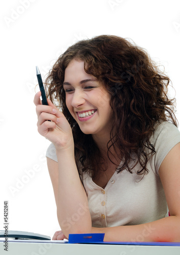 Photo: student arbeitet mit spaß student arbeitet mit spaß