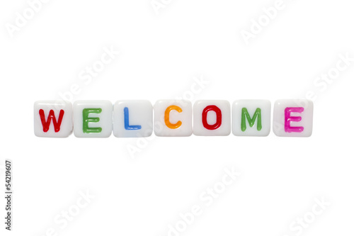 Photo: Letter Cubes Stating Welcome Letter Cubes Stating Welcome