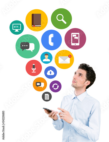 Photo: Mobile apps concept Mobile apps concept