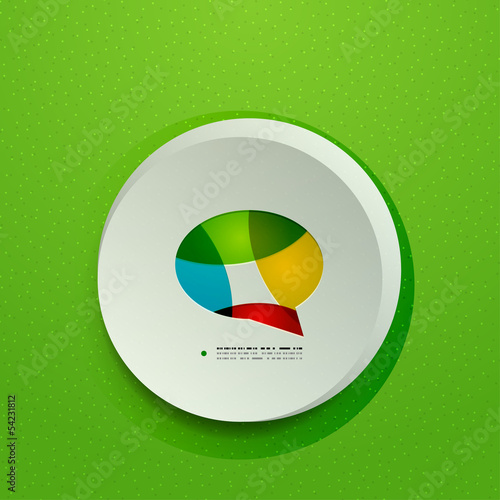 Vector: Modern 3d paper speech bubble design Modern 3d paper speech bubble design