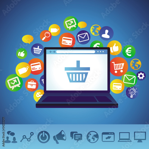 Vector: Vector online shopping concept Vector online shopping concept