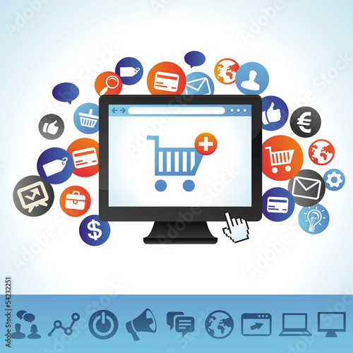 Vector: Vector online shopping concept Vector online shopping concept