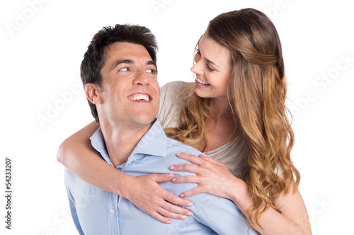 Photo: Young Man Piggybacking Woman Young Man Piggybacking Woman