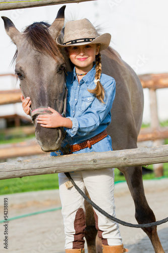 Photo: Ranch - girl and horse Ranch - girl and horse