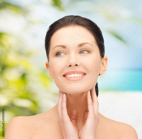 Photo: beautiful woman on nature beautiful woman on nature