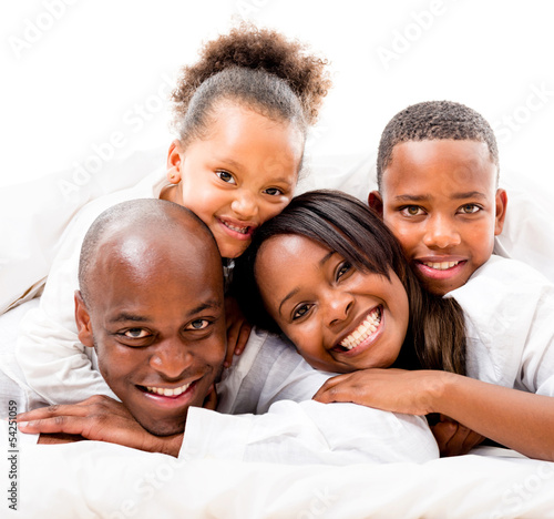 Photo: Cute family in bed Cute family in bed