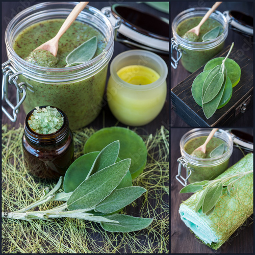 Photo: Body care, spa and aromatherapy. Collage Body care, spa and aromatherapy. Collage
