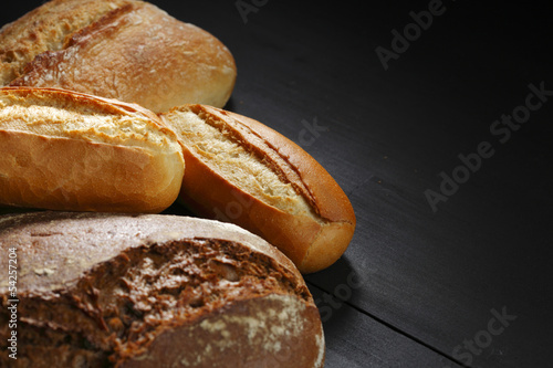Photo: Various bread on table Various bread on table