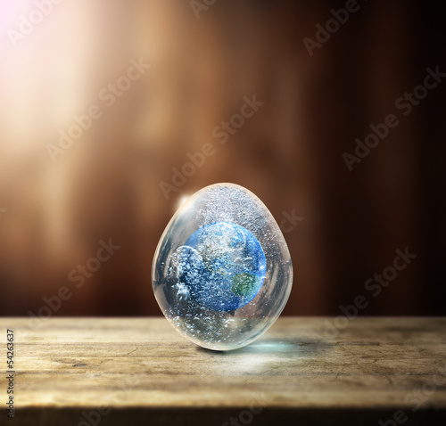Photo: Earth in the egg Earth in the egg