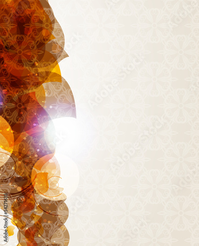 Vector: Beige background with petals pattern Beige background with petals pattern