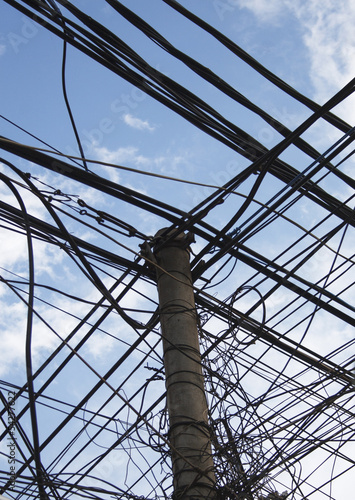 Photo: Chaos of cables and wires Chaos of cables and wires