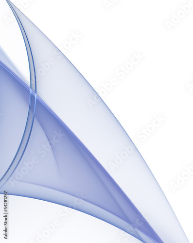 Illustration: Abstract blue object on white background Abstract blue object on white background