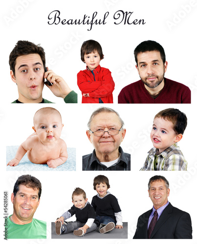 Photo: Collage of men portrait Collage of men portrait