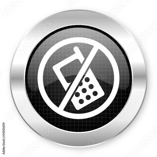 Illustration: no phones icon no phones icon