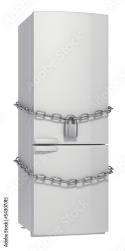 Illustration: refrigerator on a white background refrigerator on a white background