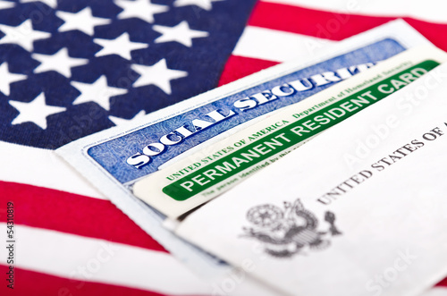 Photo: Social security and permanent resident card Social security and permanent resident card