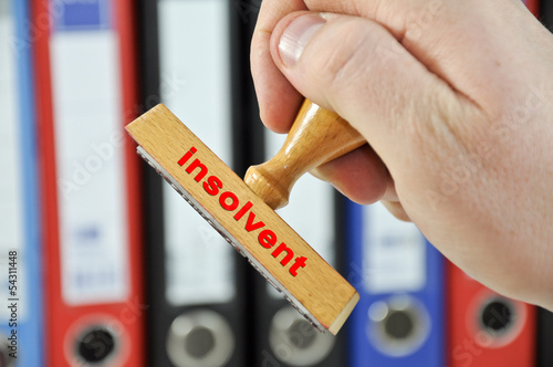 Photo: insolvent insolvent